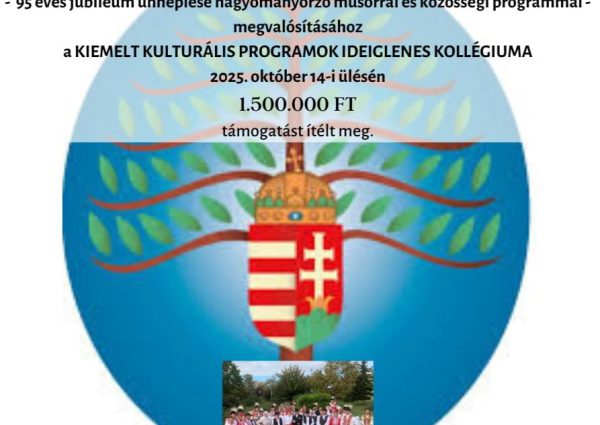Támogatás hagyományőrző műsor és közösségi program megvalósítására